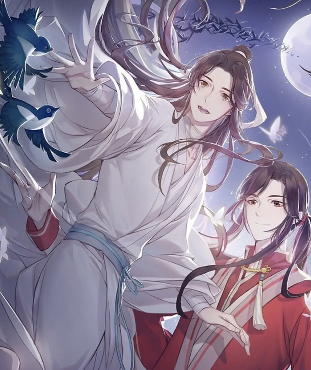 花城用棉被将人包裹成茧房,只露出红扑扑的脸,举手起誓说仅此一次