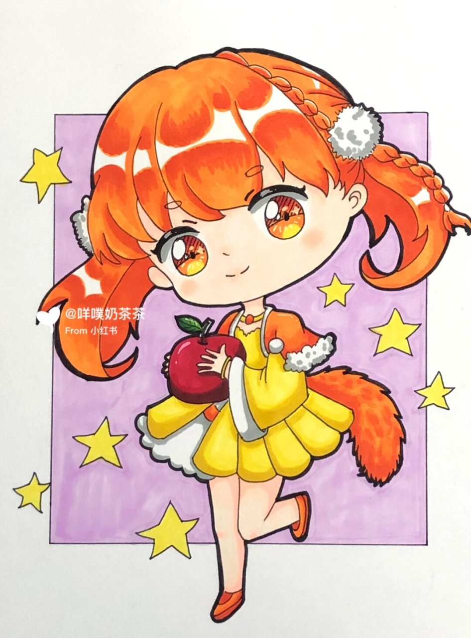 q版动漫绘画注重细节和色彩的搭配,让整个画面看起来非常精致和温馨.