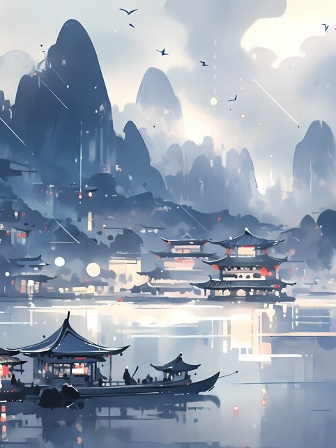 电脑壁纸|水墨|烟雨江南  "这壁纸的色彩搭配也非常讲究.