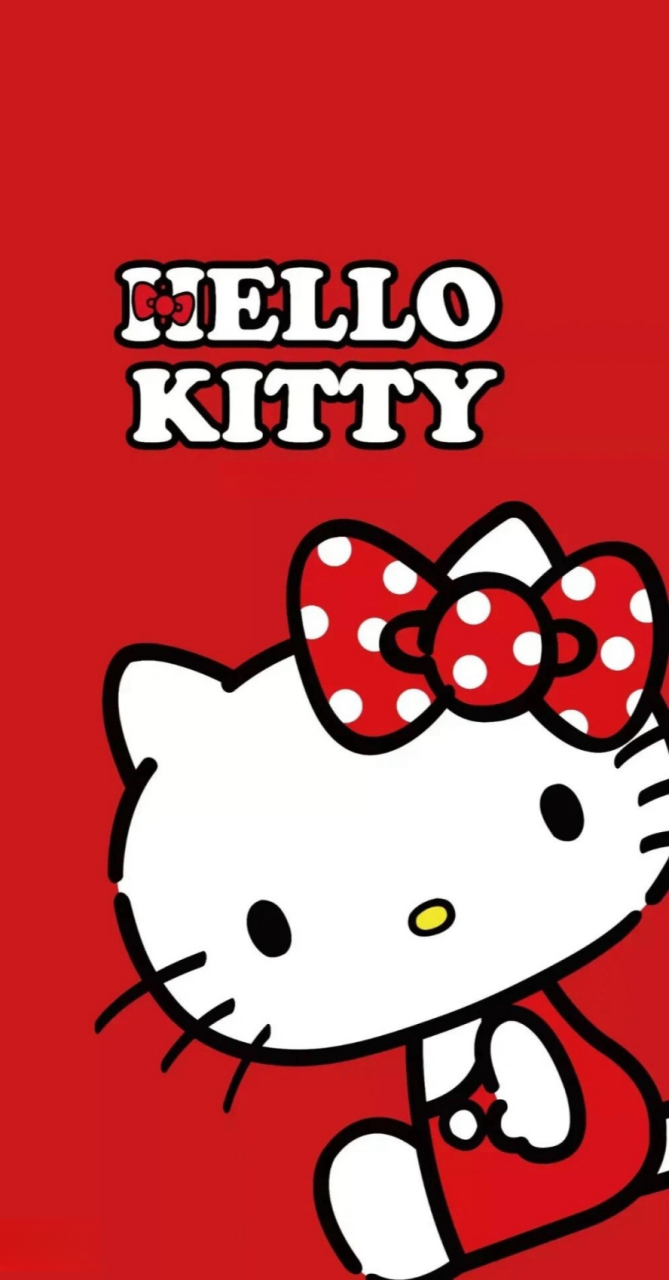 红红火火新年kitty壁纸  新年壁纸换上了hello kitty的热烈红裳,那
