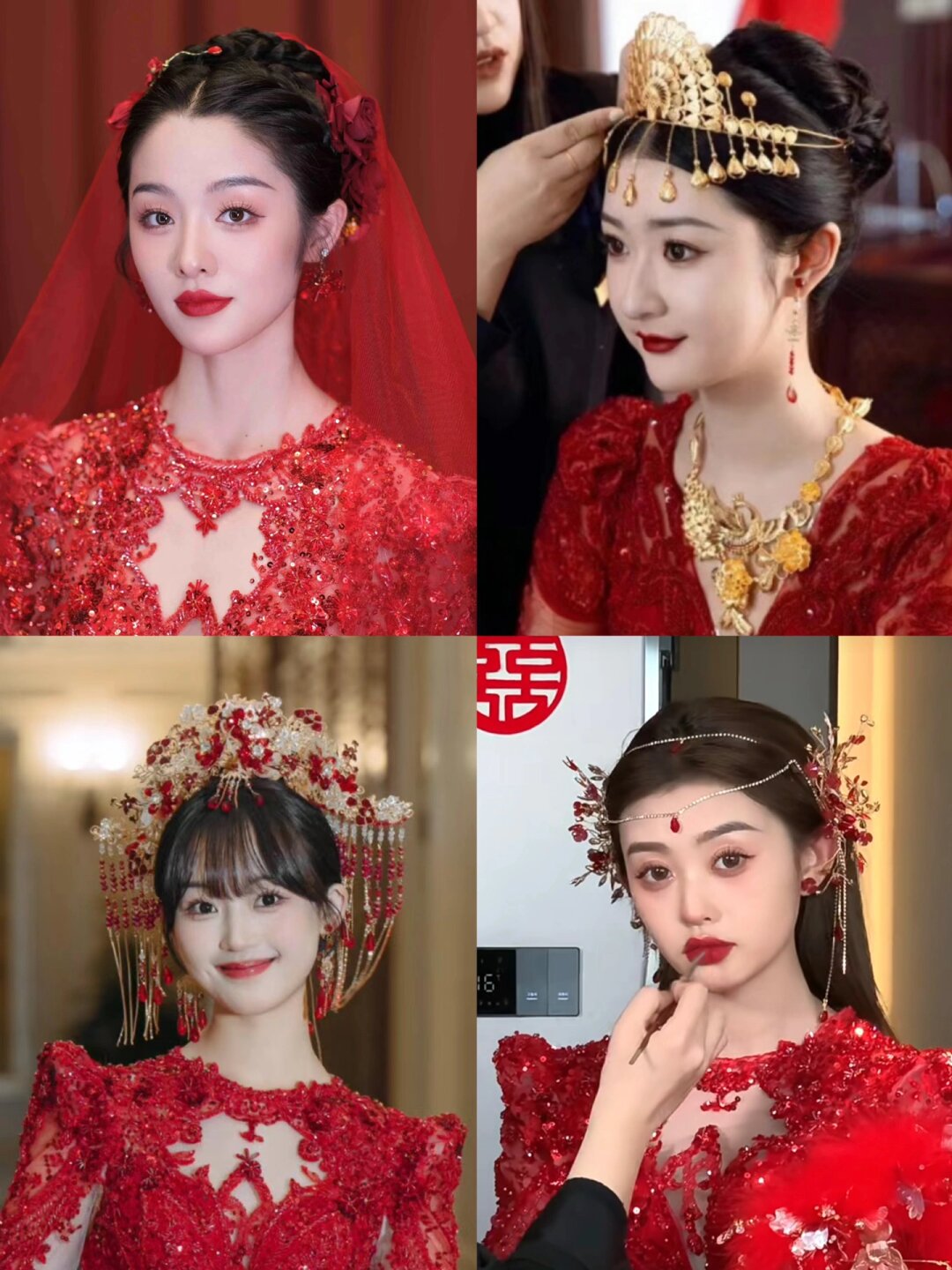 干净饱满的整体造型主纱发型和头饰都以干净饱满为主以突出新娘牡 