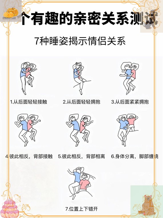 心理小测试|睡姿揭示情侣关系.@芹姐测试屋的动态