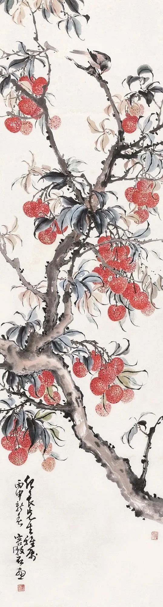 容漱石国画荔枝赏析