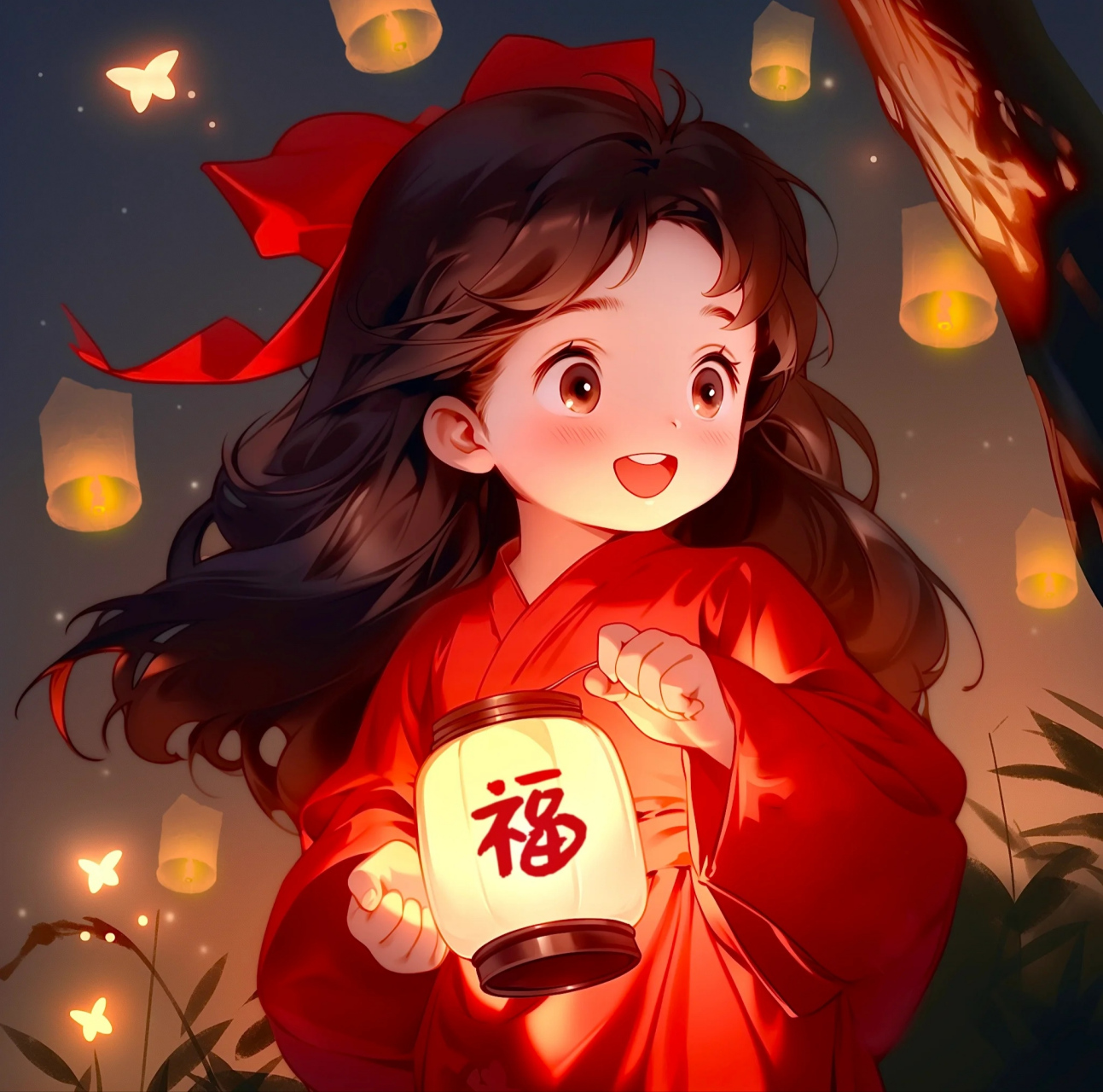 过年了,就要福气,小仙女送福,请收下#最靓头像壁纸征集赛