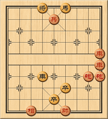 街头棋摊常见的象棋残局:马跃檀溪,分为两种,一种有相,一种无相
