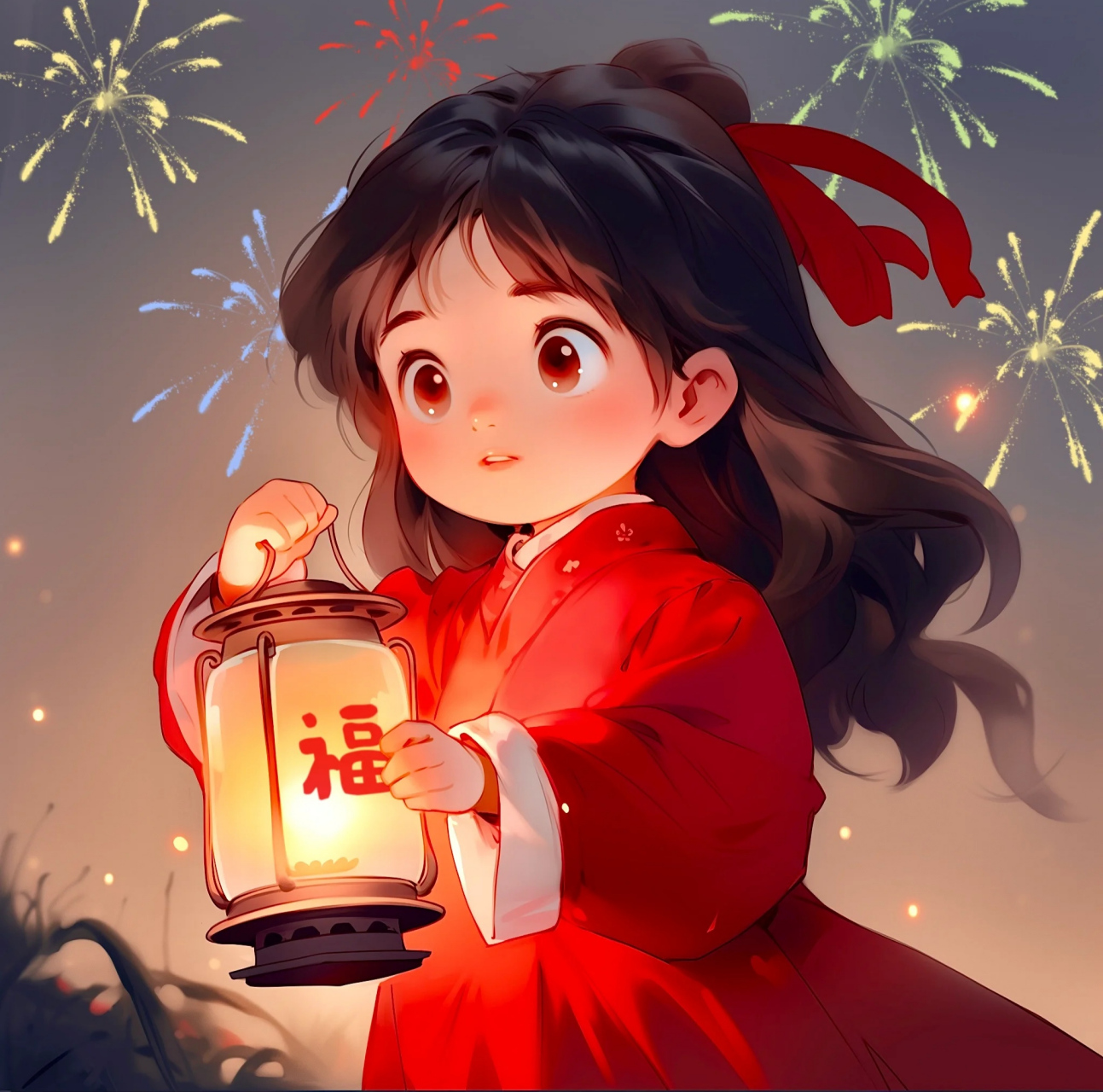 2024新年女头像分享! 过年了,就要红色的,喜气洋洋的!