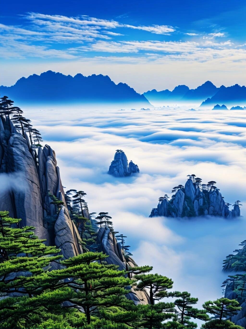 黄山的美丽景色图片