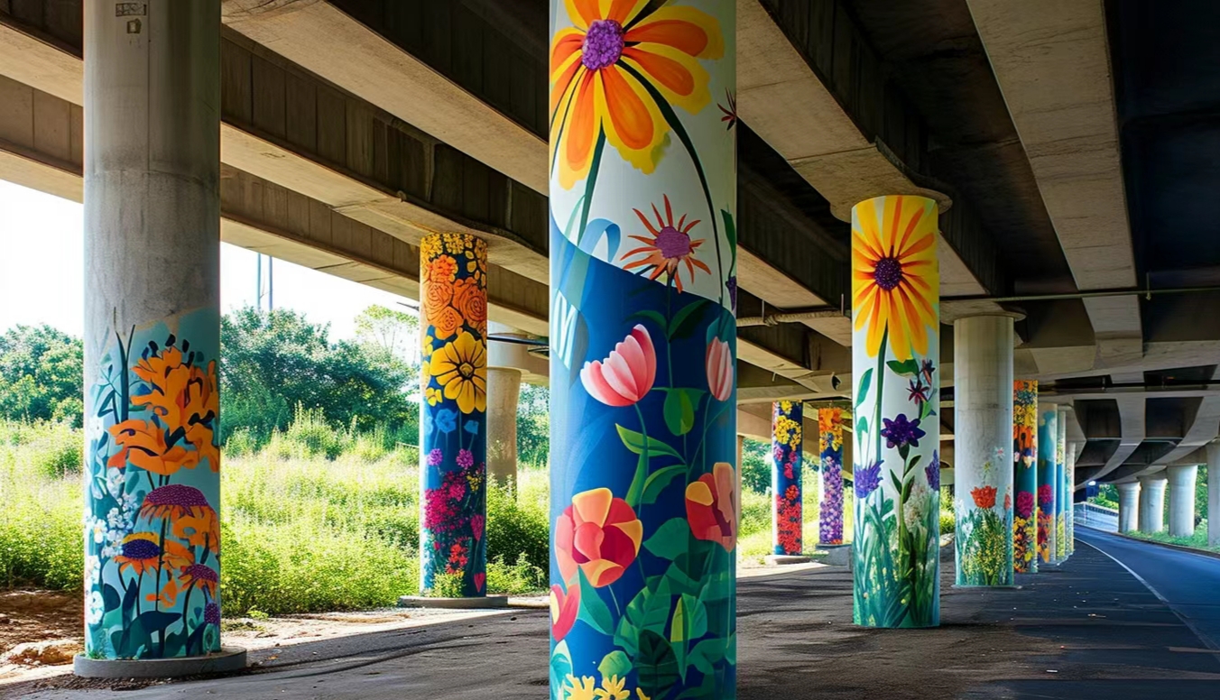 沁阳墙体彩绘绘制3d彩绘墙勾画焦作乡村振兴新画卷