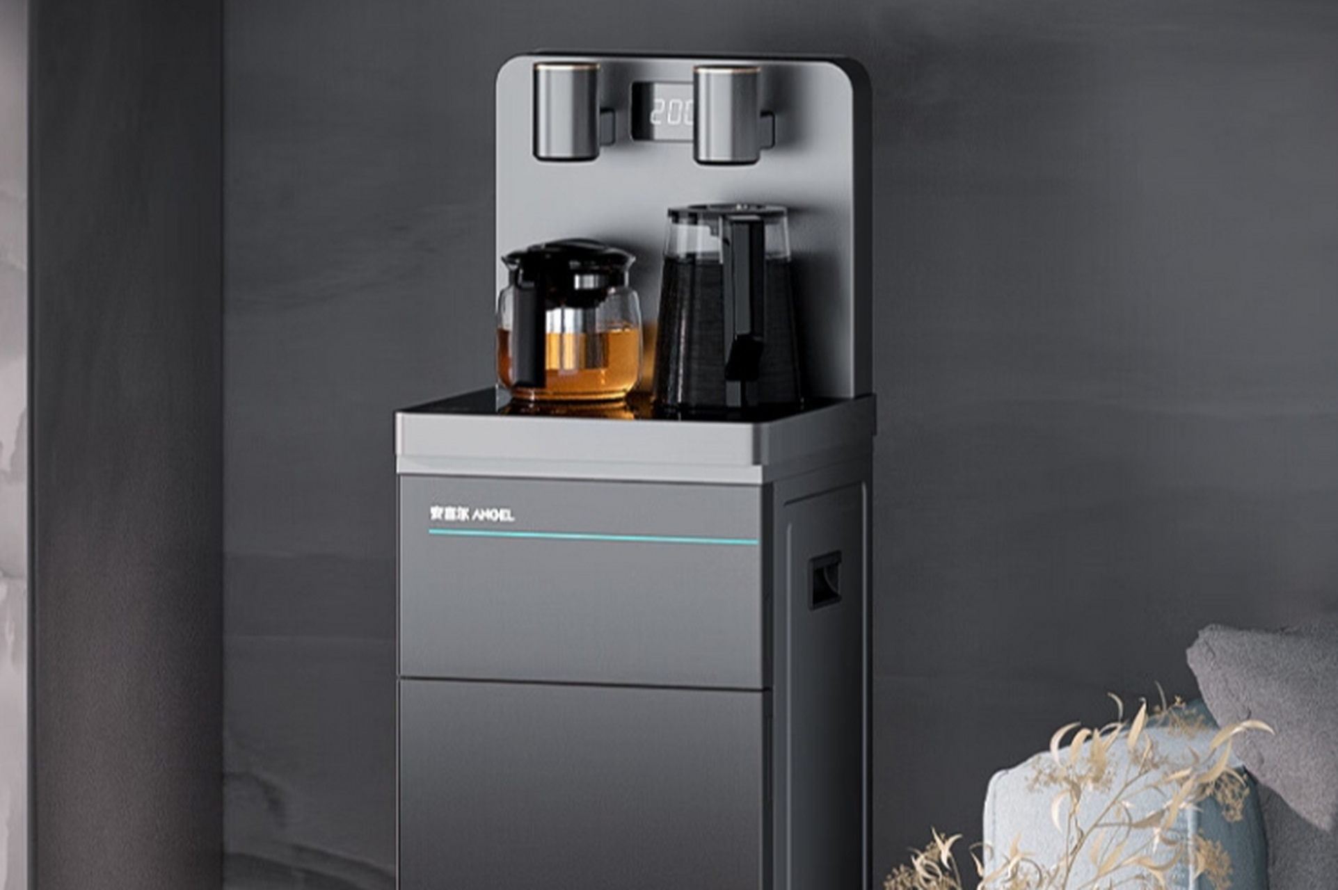 安吉尔茶吧机凭借智能化,多功能和精准调温等特点,成为市场上备受欢迎