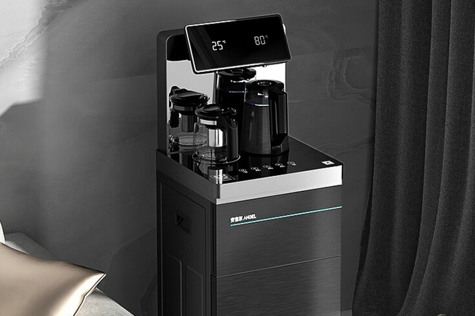 安吉尔茶吧机凭借智能化,多功能和精准调温等特点,成为市场上备受欢迎