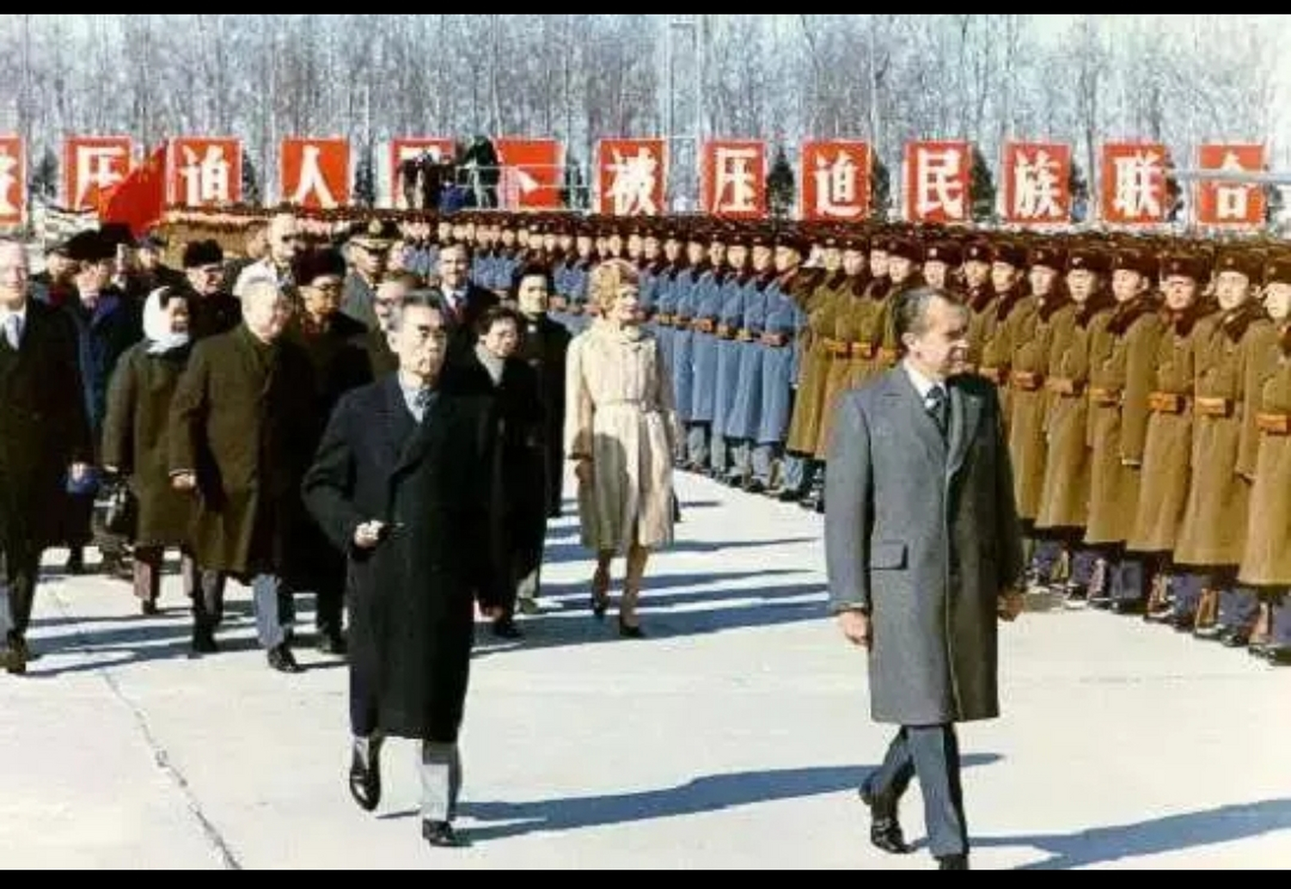 尼克松访华珍贵历史照片,更珍贵的在于照片里面的字