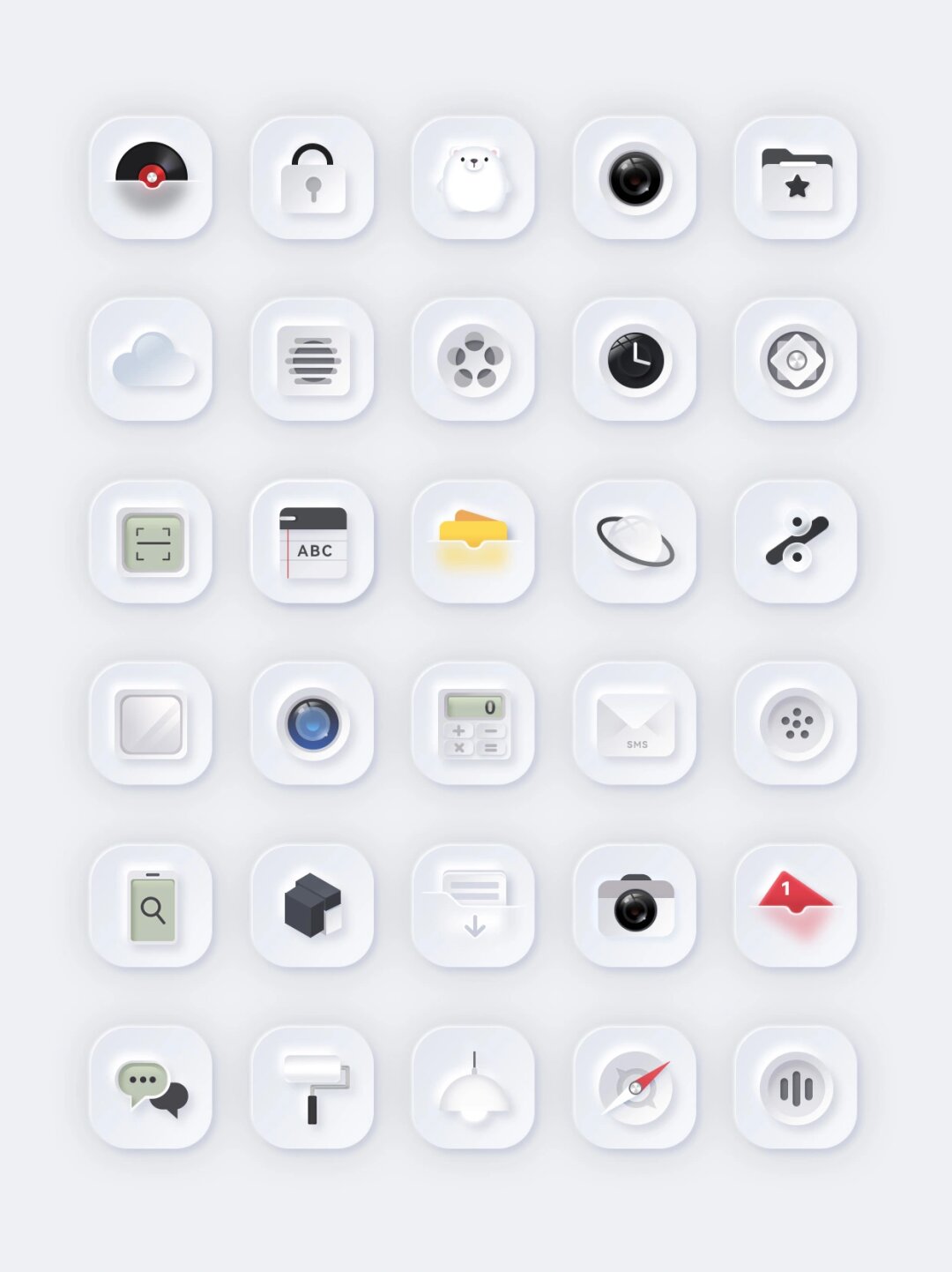 非常适合用于各种新拟态风格新拟态新拟态设计轻拟物新拟态图标拟物