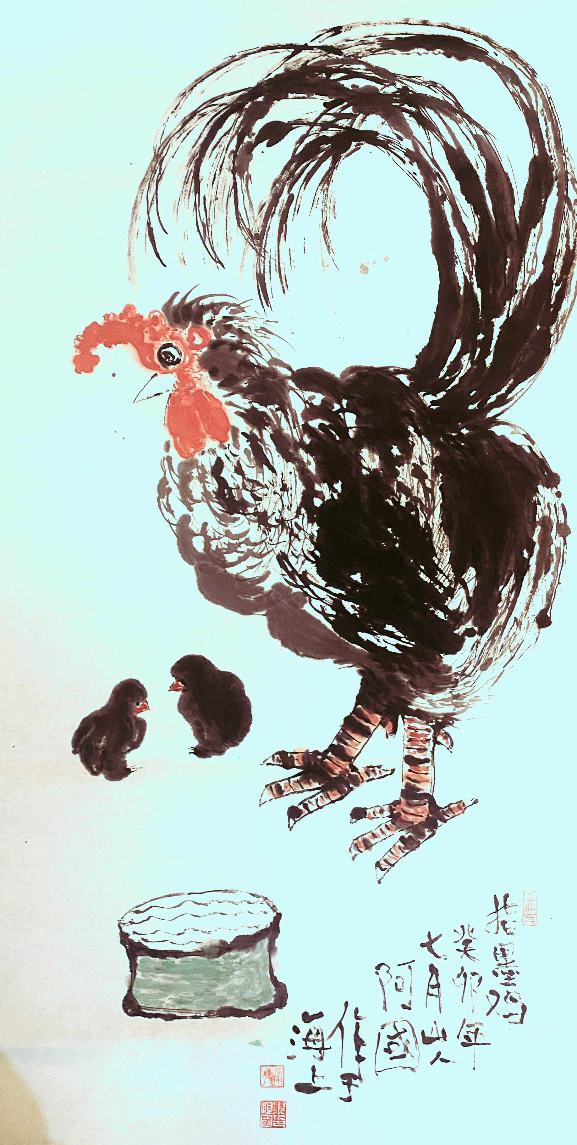 朱祖国国画鸡:名家画鸡,精品图.@书画艺术馆的动态