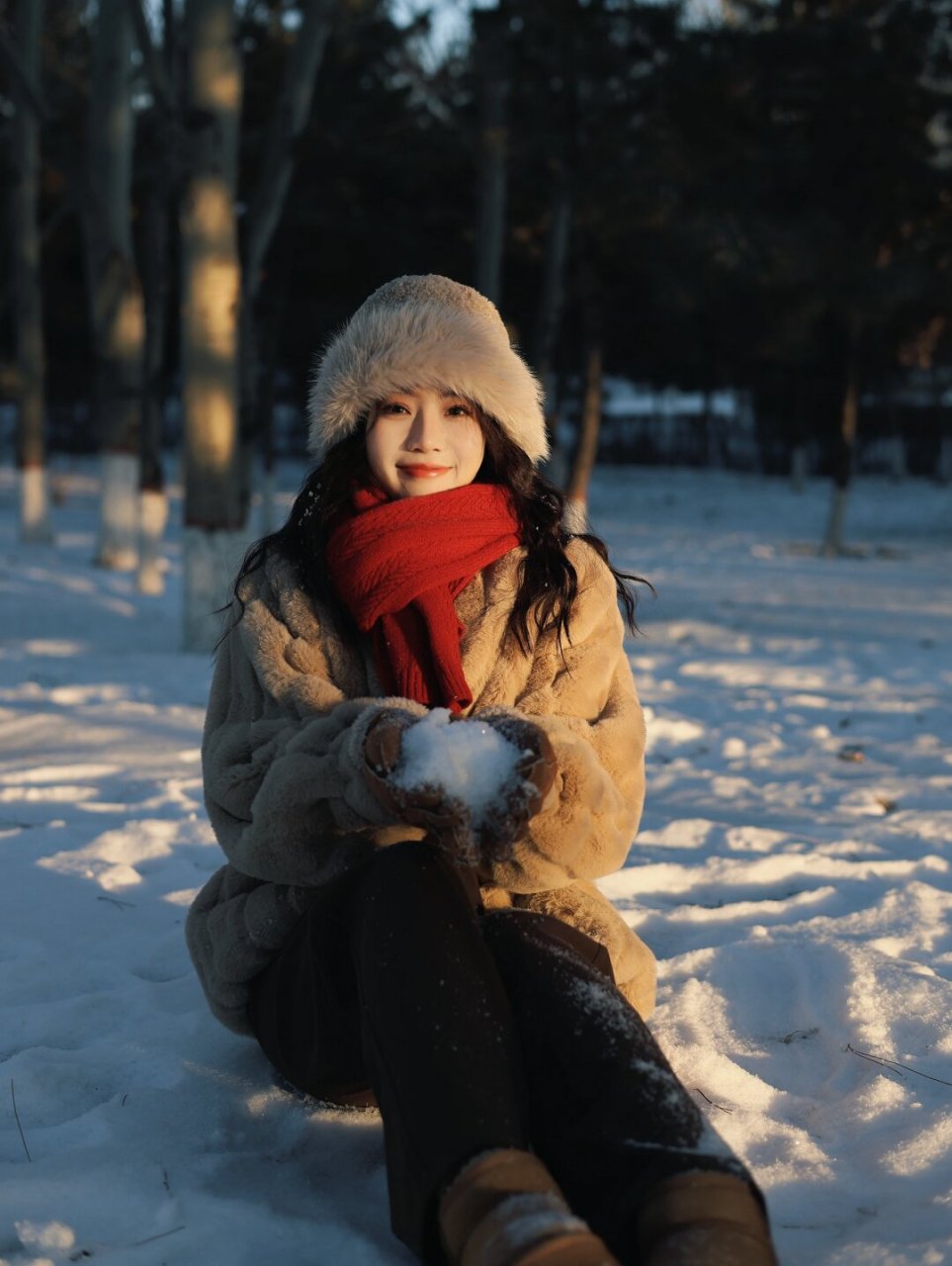 下雪图片唯美 女孩图片