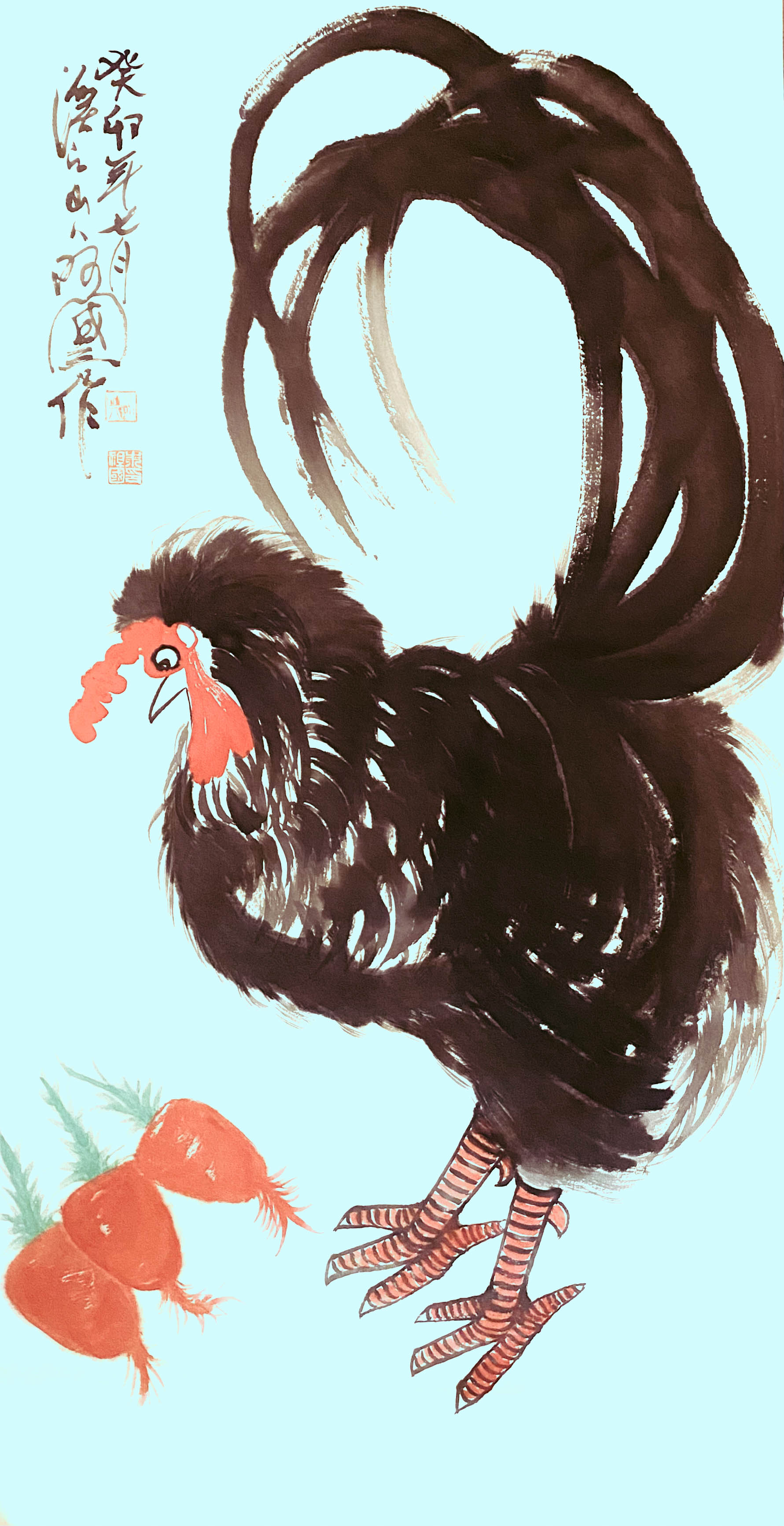 朱祖国国画鸡:名家画鸡,精品图.@书画艺术馆的动态