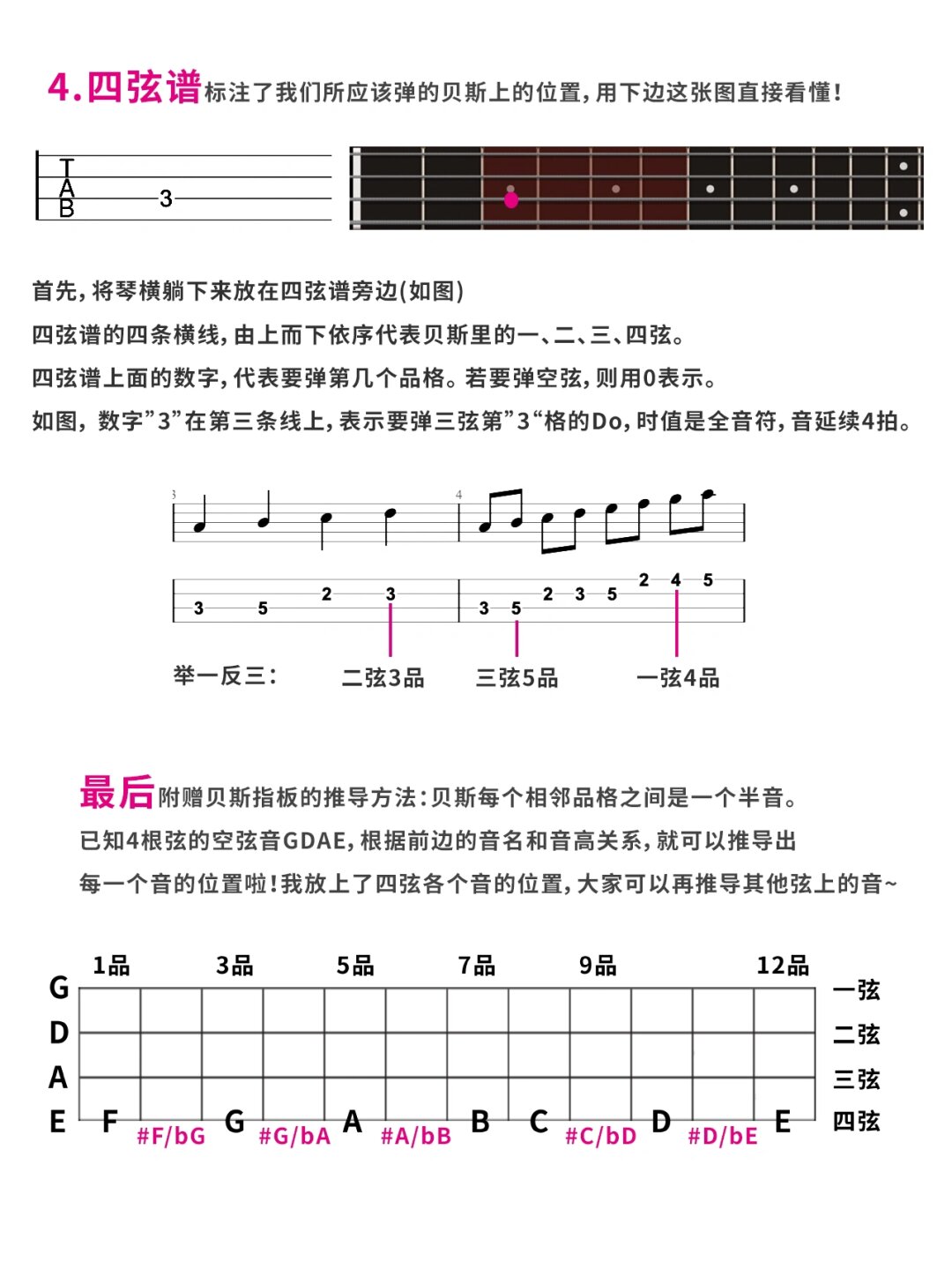 贝斯乐谱基础知识图片