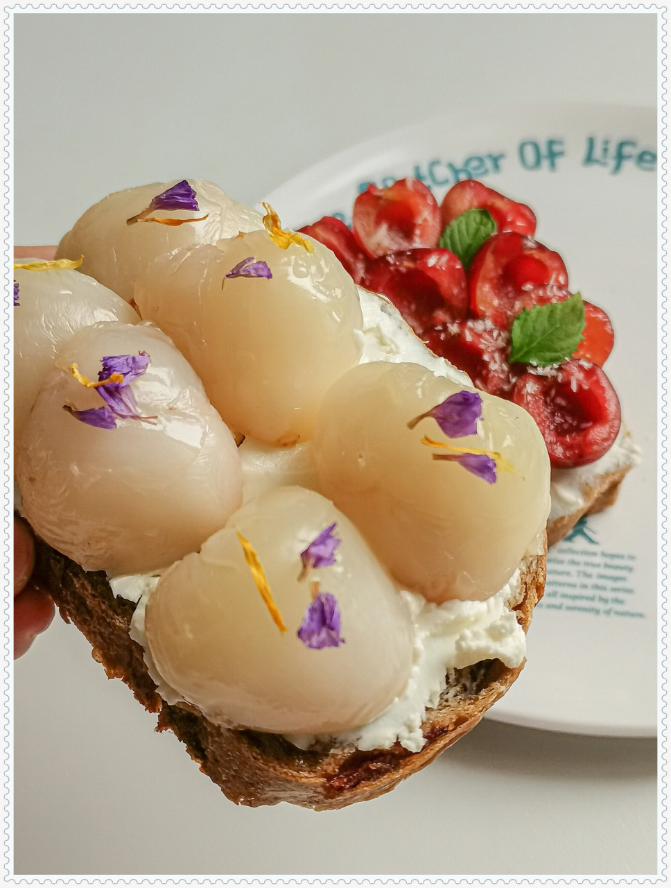 十分钟快手早餐:荔枝樱桃奶酪双拼欧包  荔枝樱桃奶酪双拼欧包,十分钟