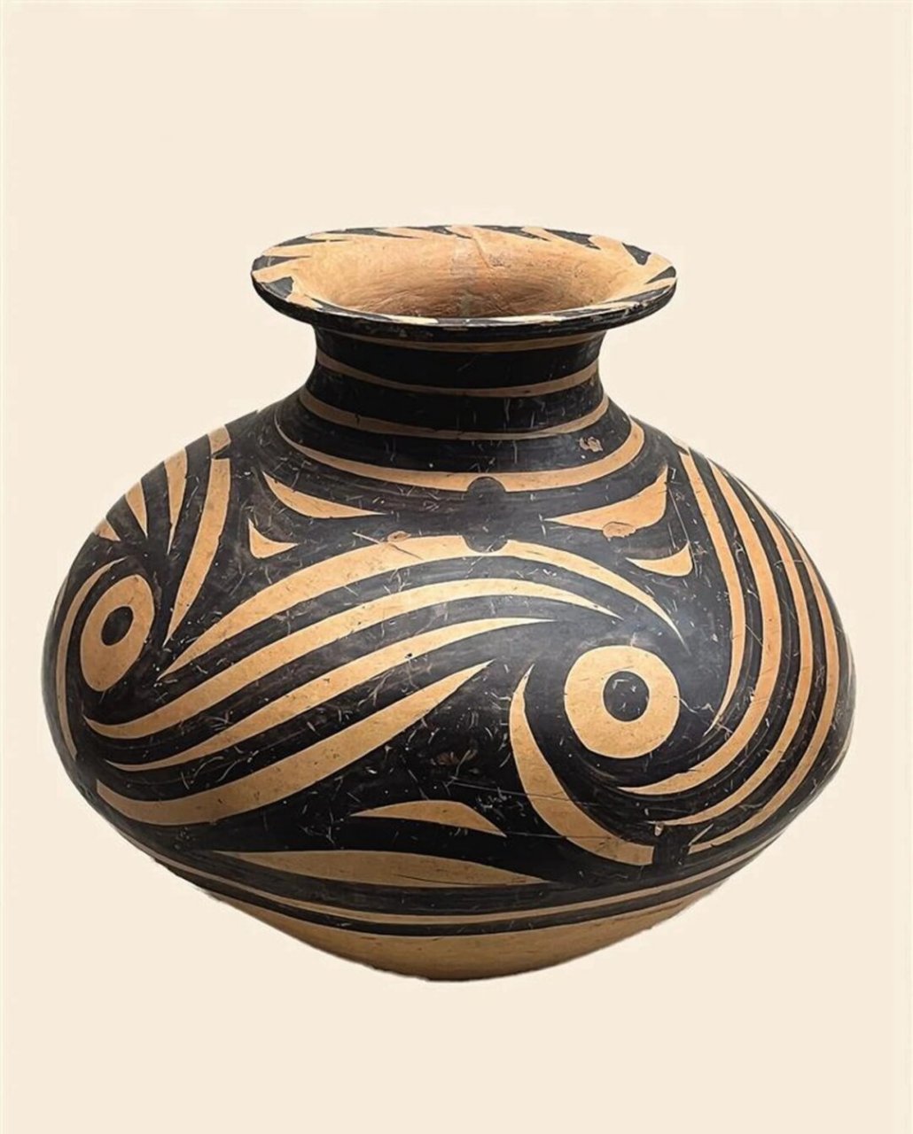 中美史名词解释9—马家窑文化彩陶  马家窑文化半山类型彩陶,因在甘肃