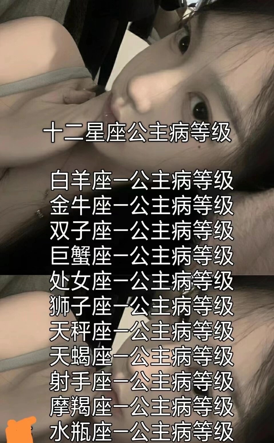 十二星座公主病等级