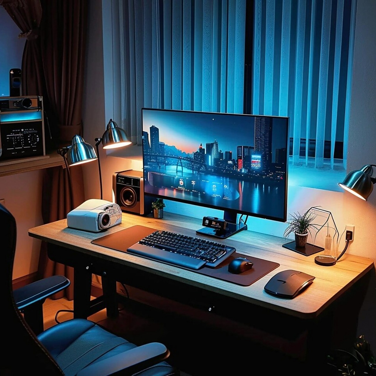 我的温馨办公桌  在这间屋子里,每个角落,每个视角都洋溢着温暖与舒适