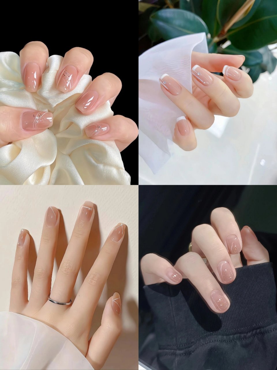 纯色素色美甲 简单又好看 简简单单的素色美甲 真的好温柔#美甲# #ins