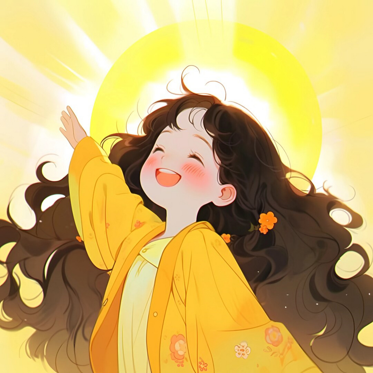 一个神奇的头像|向阳而生,幸运值  哎呀,今天阳光明媚,我的心情也超级