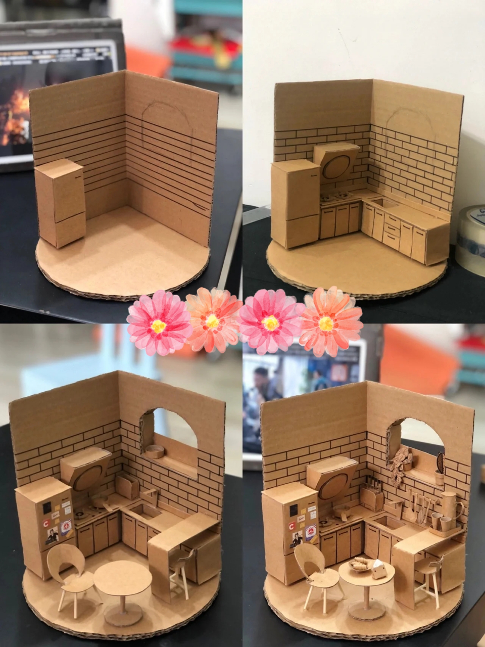 使用的材料非常环保,展现出了创造力和手工技巧