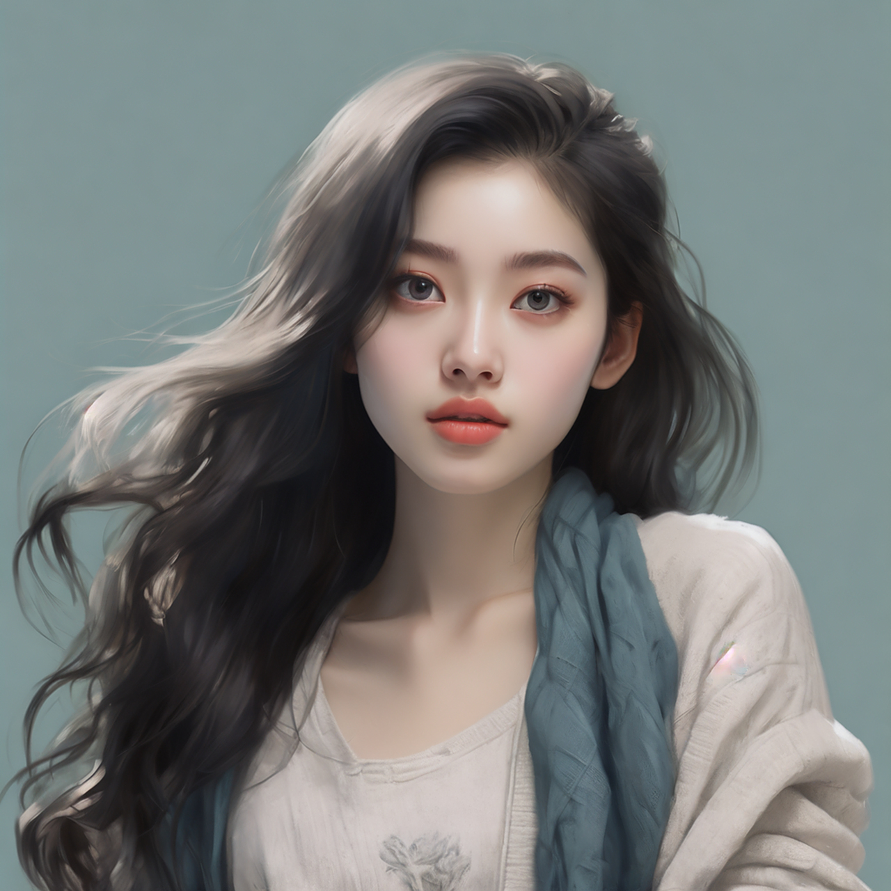 温柔女生头像图片 水彩画风格 有没有一张如你一般,甜甜的,温柔的你