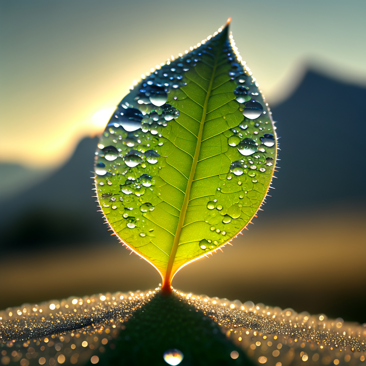 最靓头像壁纸征集赛# 清晨,太阳初升,微风轻拂树叶,小水珠在叶上伤父