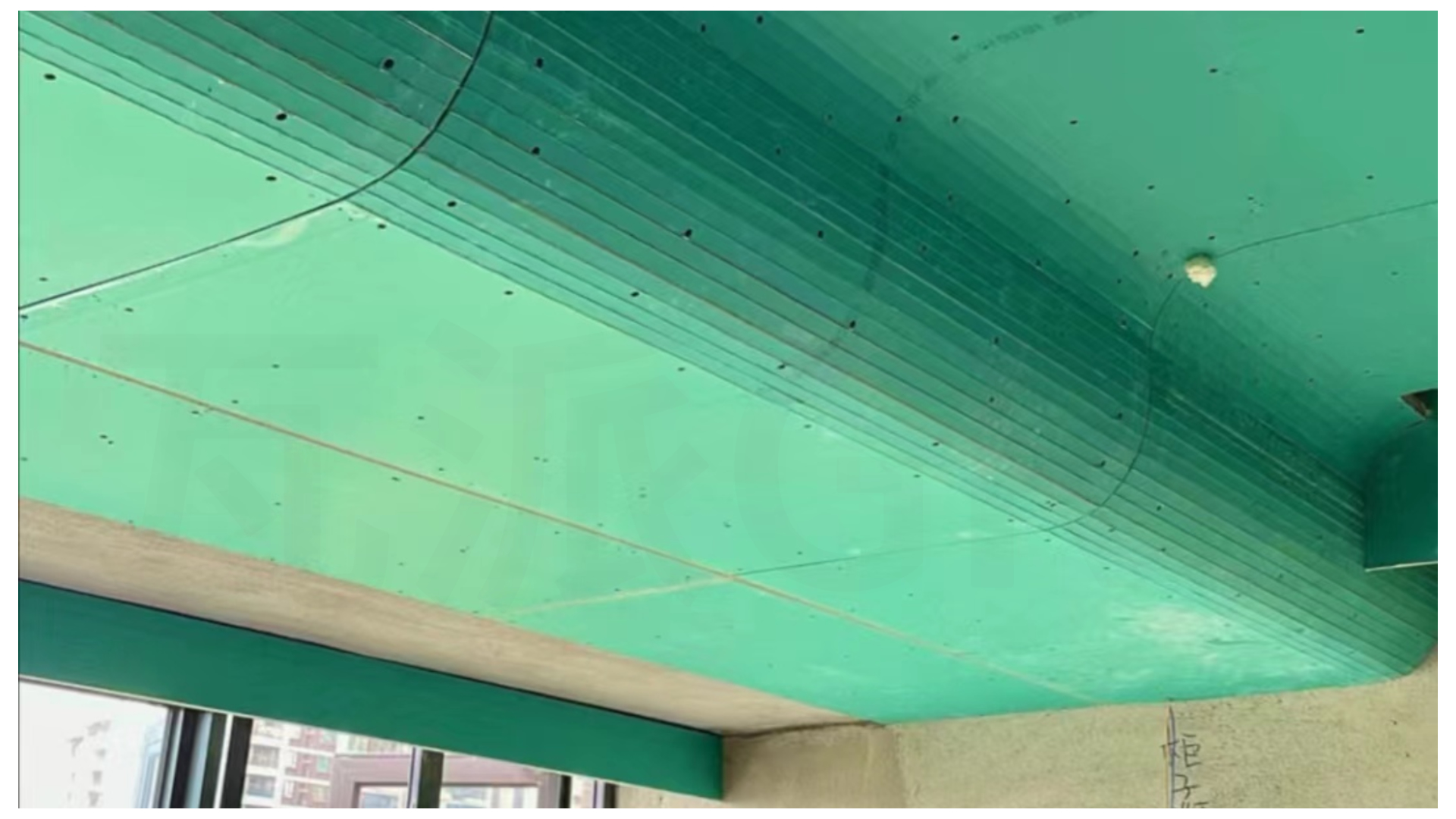 u型包梁造型:用grg板和纸面石膏板的施工对比