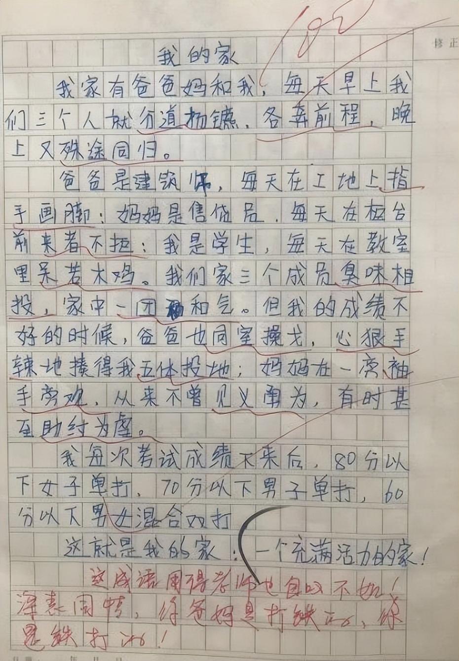 搞笑错别字作文图片