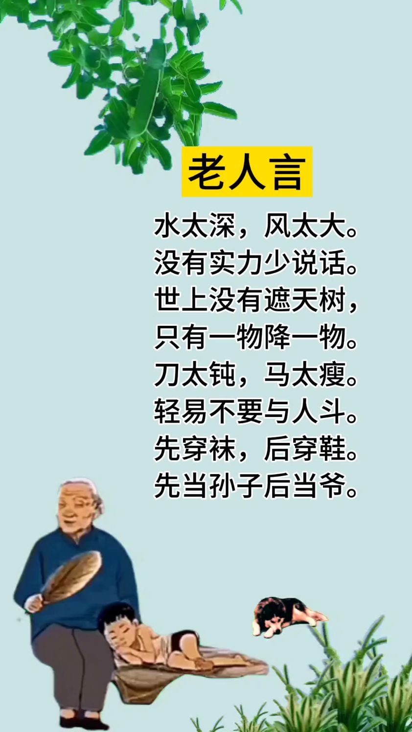 不听老人言,吃亏在眼前