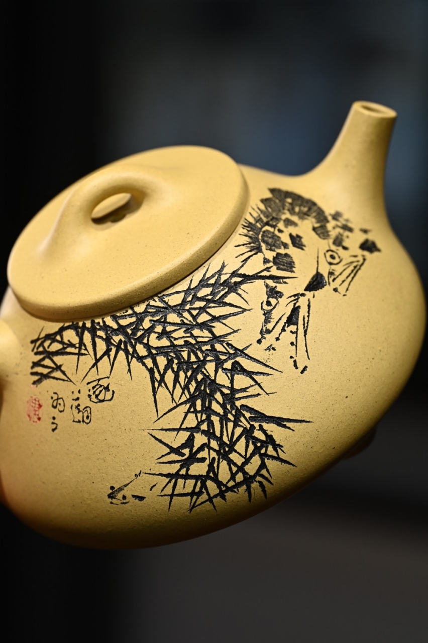 高工厉上清老师难得小品壶【石瓢】 原矿老段泥,230cc#宜兴紫砂壶