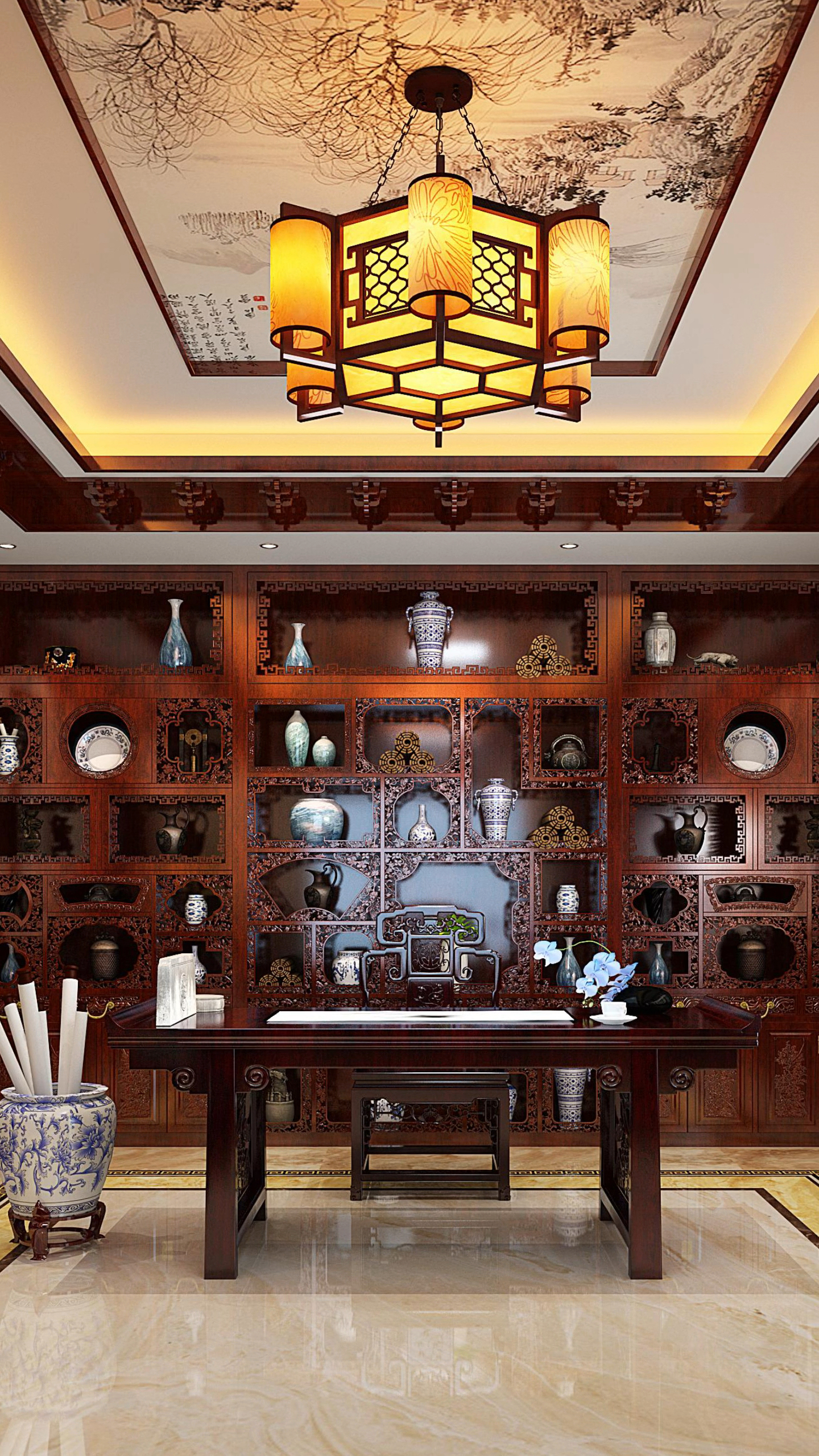 高端大气的古典中式书画室,你心动了吗?