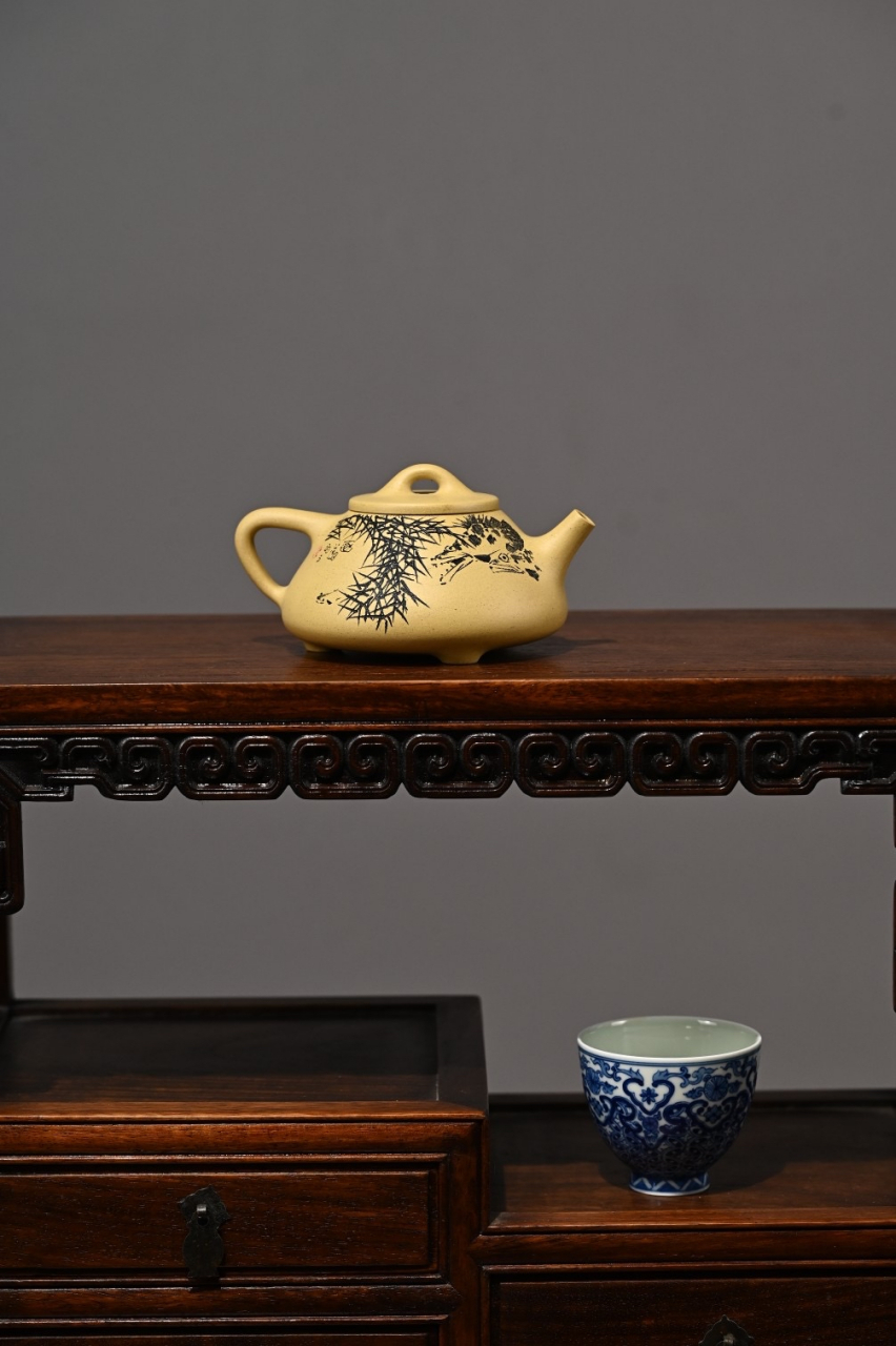高工厉上清老师难得小品壶【石瓢】 原矿老段泥,230cc#宜兴紫砂壶
