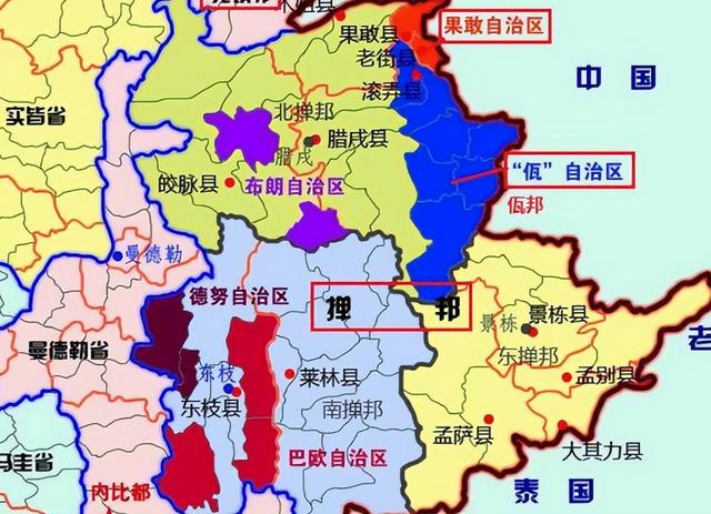 果敢地图全图图片