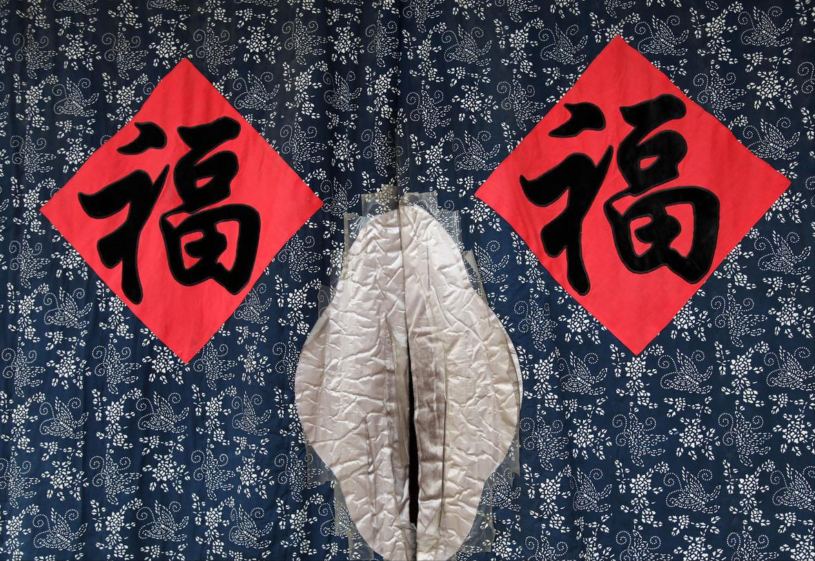 老门帘:80年代草珠子90年代旧挂历,那些年和奶奶亲手编的门帘