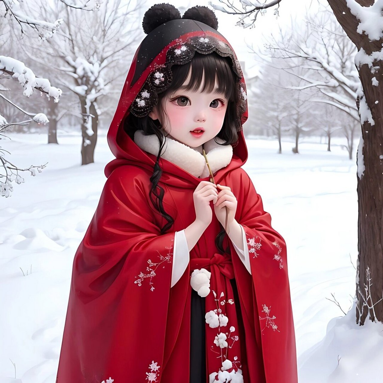 【古风斗篷宝宝头像】宝宝头像#亲子头像  国风头像|斗篷宝宝  汉服