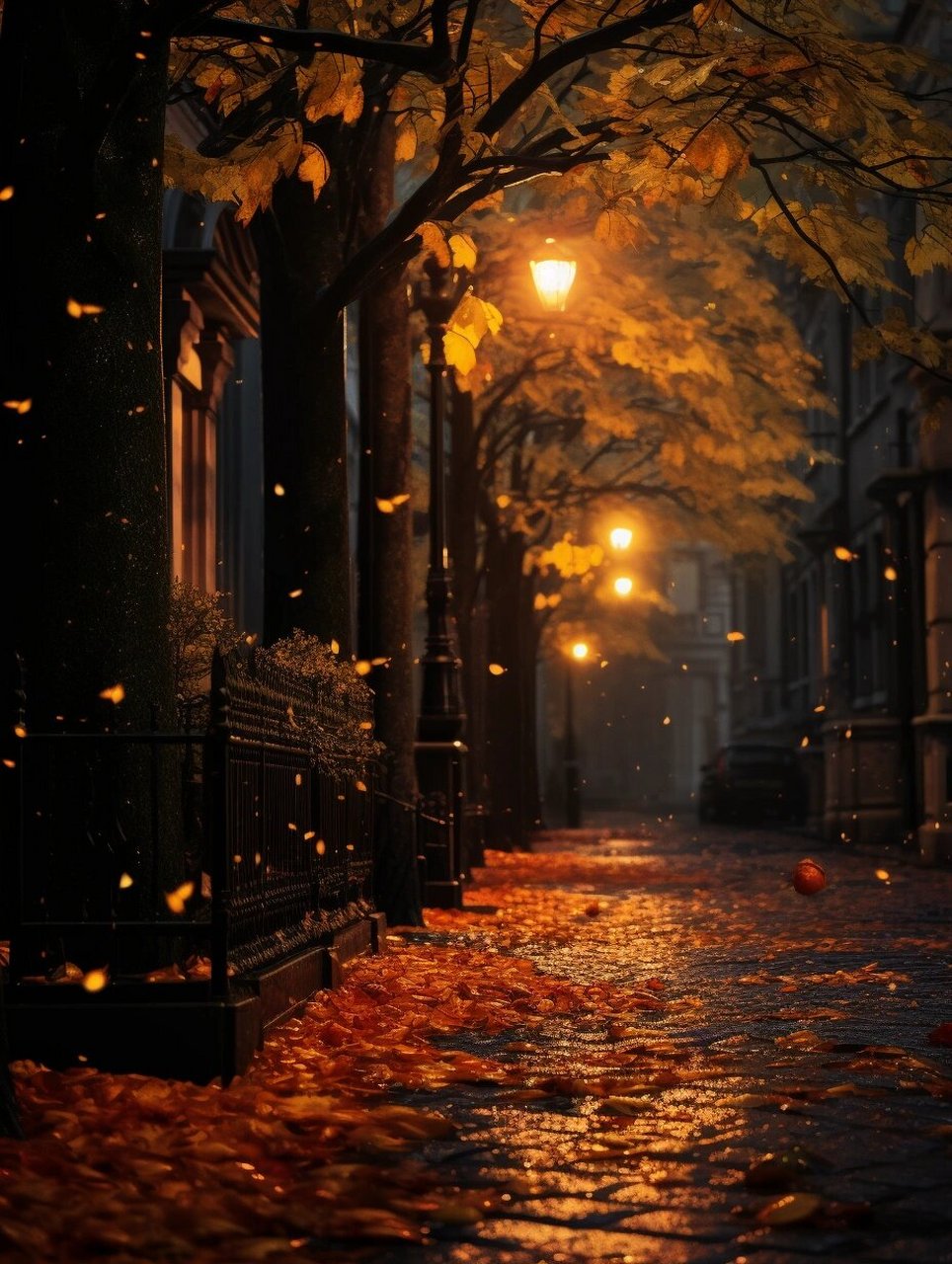 唯美意境  当秋天的树叶纷纷落下,凉风开始轻轻吹拂,我希望你能够有