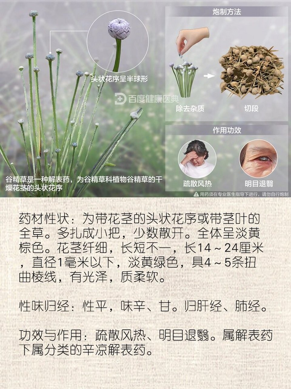 谷精草合剂配方图片