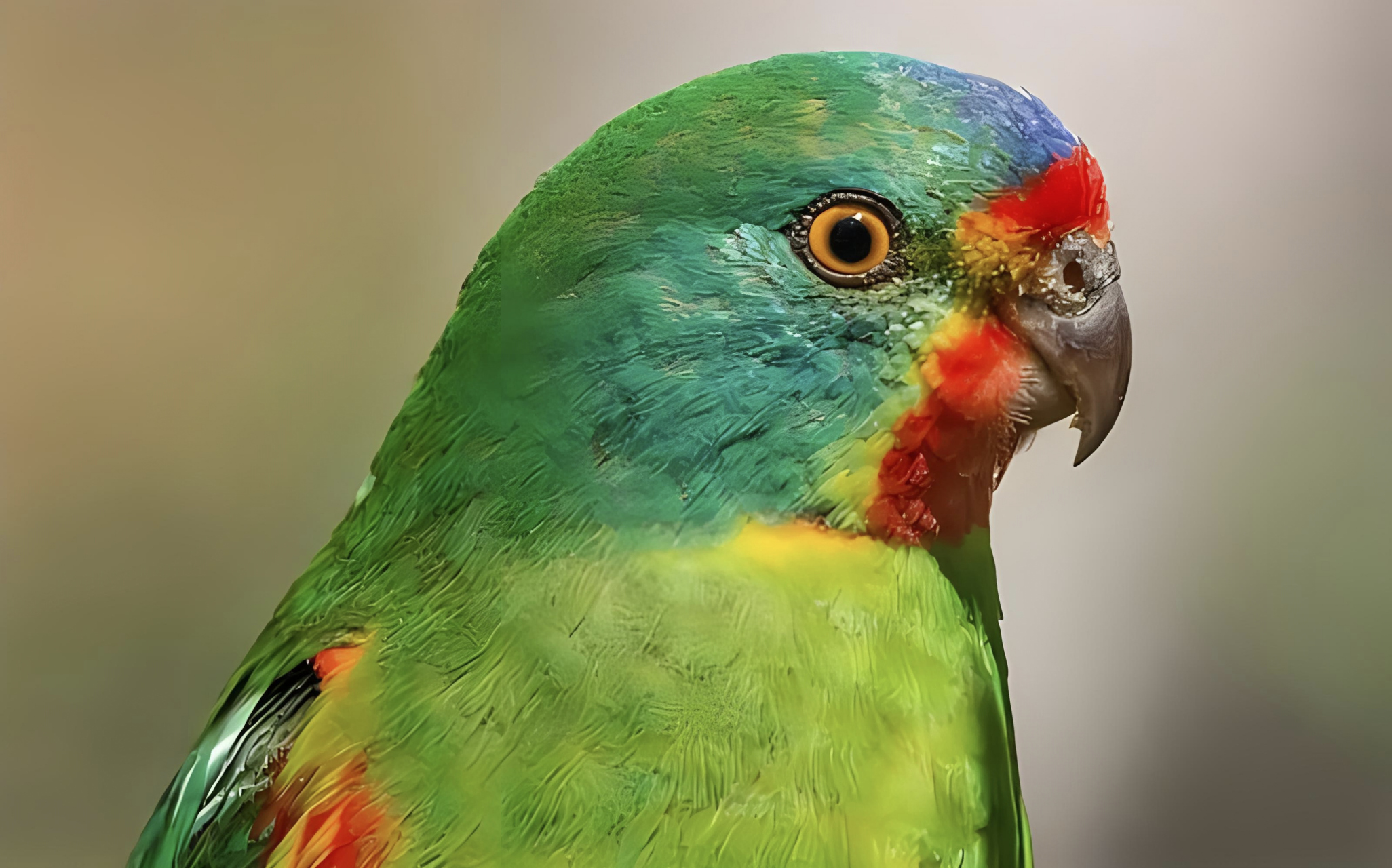 跨年创作挑战赛# 雨燕鹦鹉别名红尾绿鹦鹉,因行动迅速敏捷而得名.