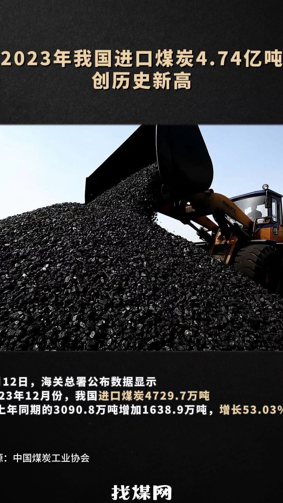 2023年我国进口煤炭4.74亿吨创历史新高