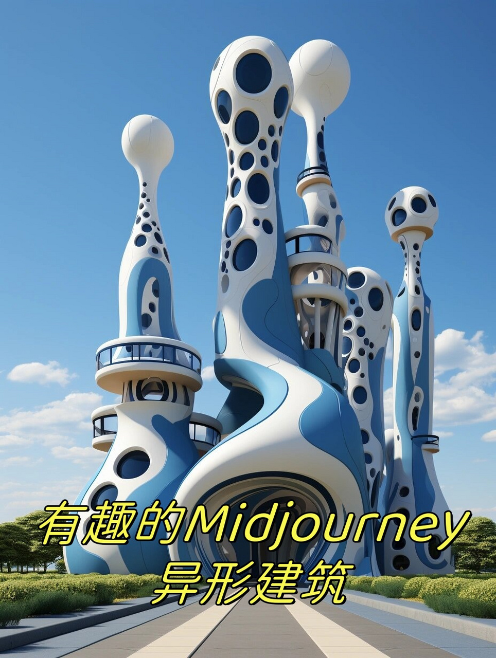 有趣的midjourney异形建筑  以"jun kaneko,艺术家金子润"为灵感