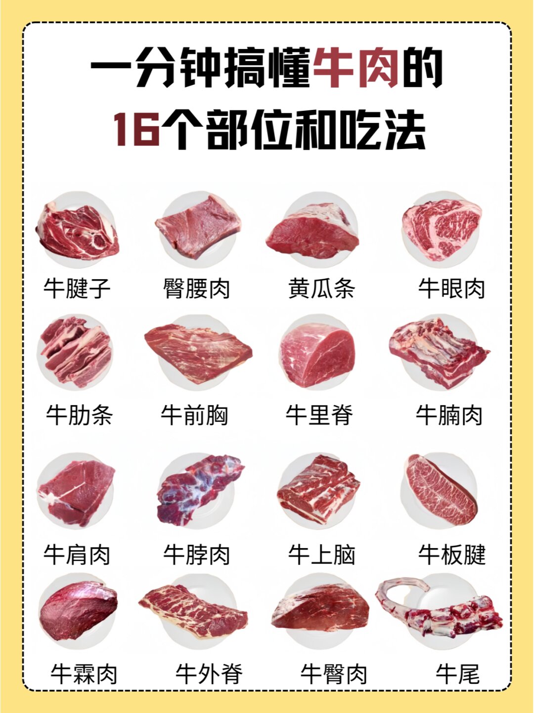 牛肉的部位图解与做法图片