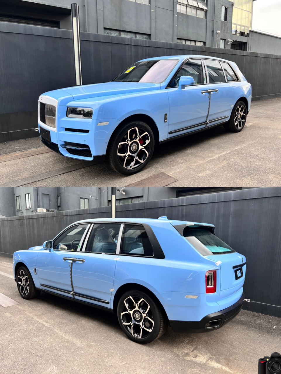 蓝色劳斯莱斯库里南black badge版!
