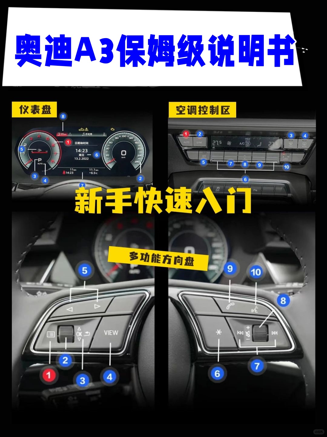 别担心,我们为你准备了超详细的奥迪a3使用说明!