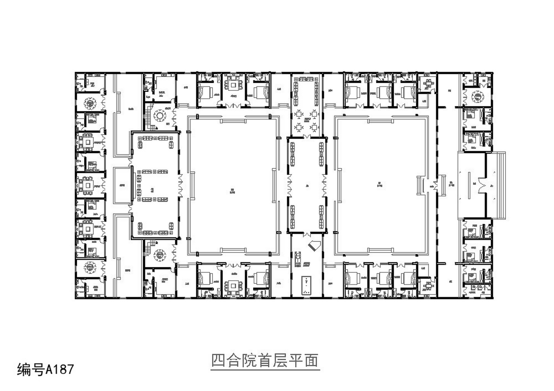 四进四出宅子平面图图片