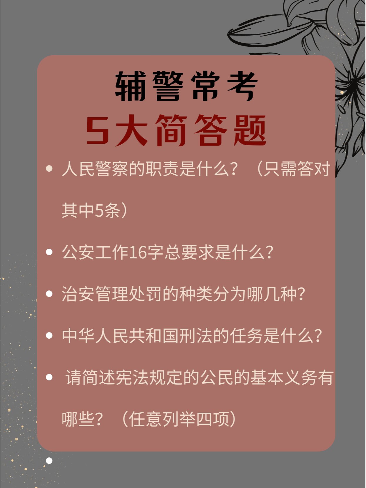 公安工作16字总要求是什么?