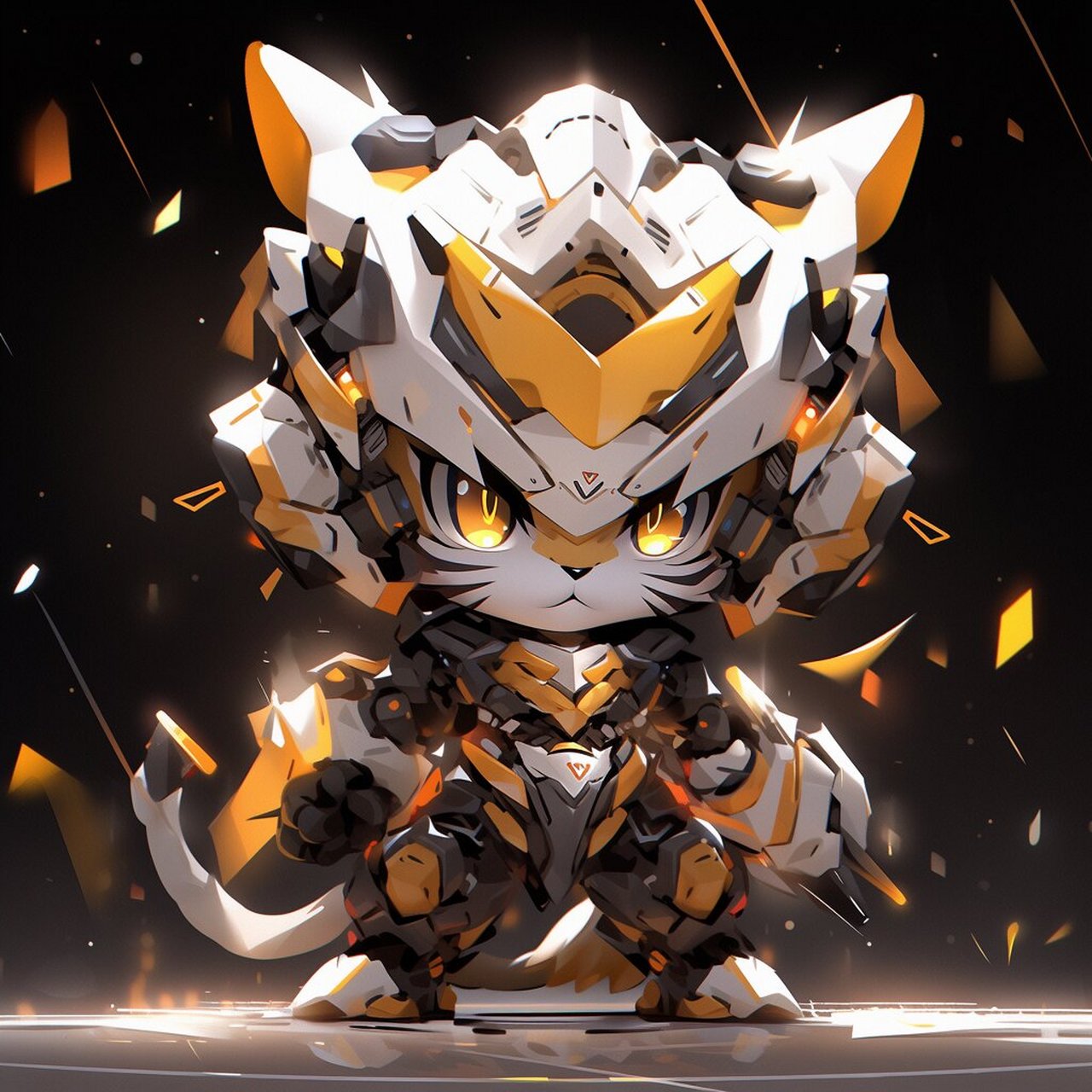 q版机甲虎  二次元可爱头像,属虎的快来