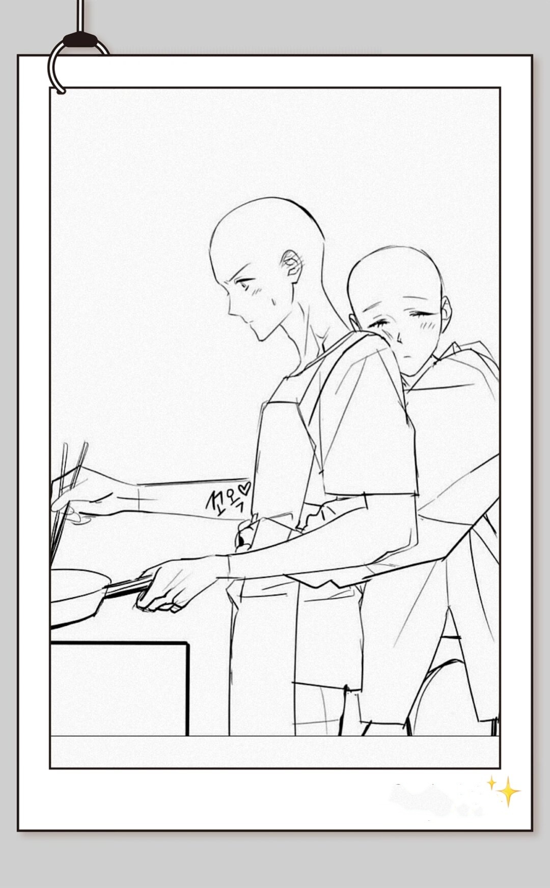 画画素材‖大展厨艺的一天  情侣间的互动总是充满甜蜜和温暖.